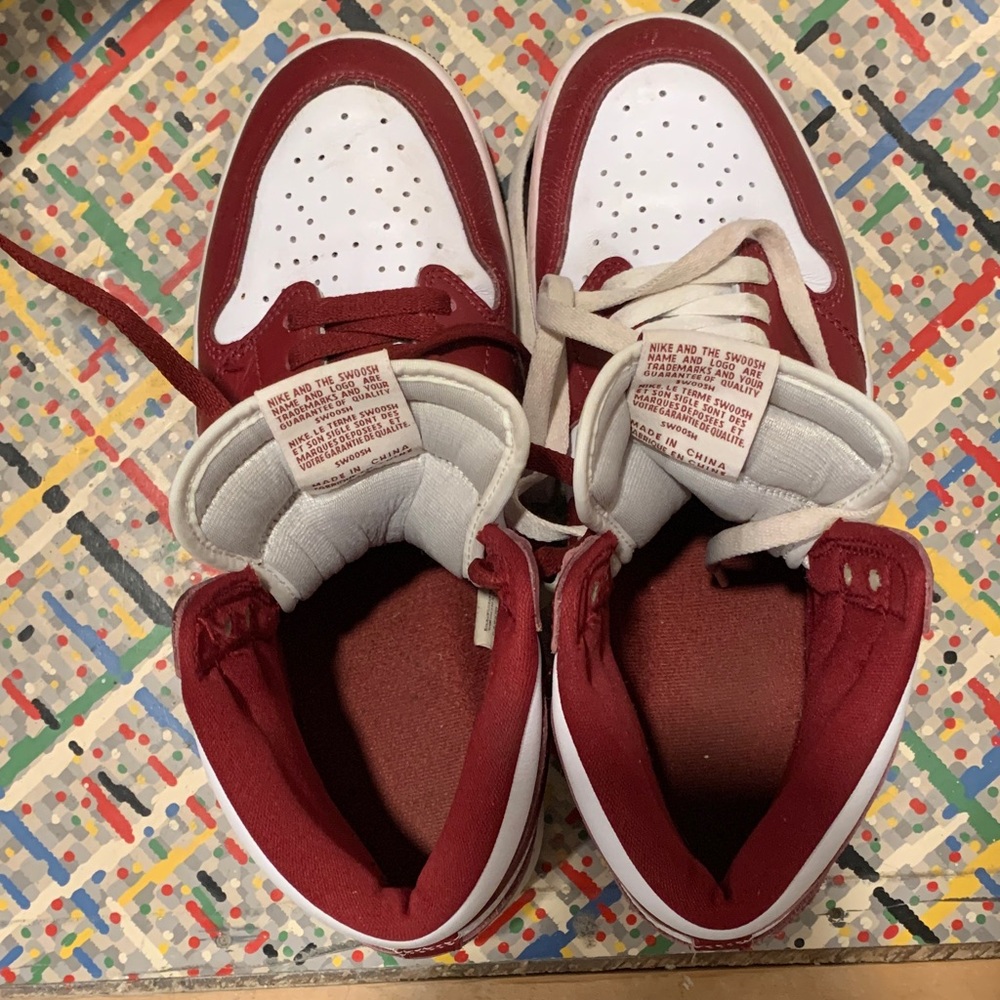 Nike Red and White High-Top Sneakers - Picture 8 of 8